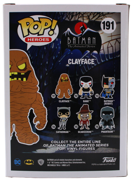 Funko PoP Clayface Figur Rückseite